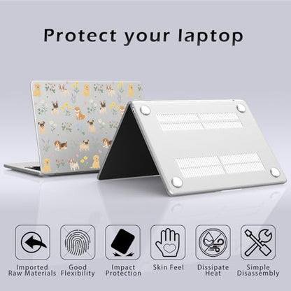 Compatible with MacBook Neo 13 inch Case 2026 Cute Dog Flower | Release Model A3404 with A18 Pro Chip | Protective Hard Shell Matte Cover for MacBook Neo 13'' - color: Dog B, size: MacBook Neo 13 inch