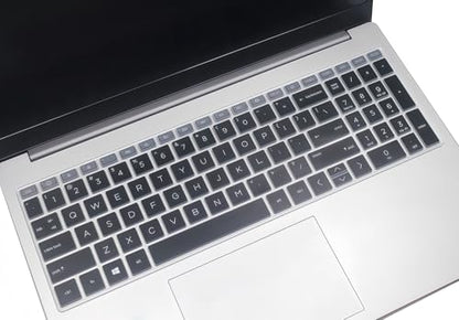 Silicone Keyboard Skin Cover Compatible for HP OmniBook 5 AI 16" 16-ag 16-af 16-ba 16-bc 16z-ag100 16z-bc100 Series Laptop 16-af1037nr 16-bc1047nr (NOT for OmniBook 5 16-fb/cf 14-he/fp Series) (Black) - color: Black