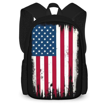 Large Durable Travel Laptop Backpack, Water Resistant College Bag, Computer Bag For Women Men Grunge USA American Flag - color: Color569