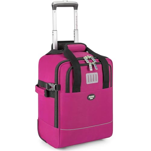 17x13x8 Inches JetBlue Airlines Rolling Personal Item Underseat Travel Bag - Suitable for Major Airlines including Spirit, Jetblue and Frontier- Duffel Bag Design (Purple, 17x13x8 Inches) - color: Purple, size: 17x13x8 Inches