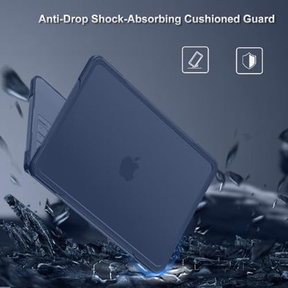 MOSISO Compatible with MacBook Neo Case 13 inch 2026 A3404 A18 Pro Chip | Anti-Crack Cover Protective Hard Shell Case with Shock-Absorbing TPU Bumper, Indigo - color: Indigo