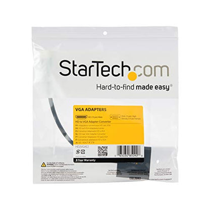 StarTech.com 1080p 60Hz HDMI to VGA High Speed Display Adapter - Active HDMI to VGA (Male to Female) Video Converter for Laptop/PC/Monitor (HD2VGAE2) | Active HDMI to VGA high speed converter for laptop or desktop, 1920 x 1080, 1080p 60Hz, No external pow
