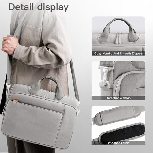 JETech 16 17 17.3 Inch Laptop Bag Case, Waterproof Computer Sleeve Cover Compatible with MacBook Air/Pro 16, Predator Helios 16, ASUS ROG Strix G17, HP Envy 17.3 (Light Grey) - color: Light Grey, size: 16-17 Inch
