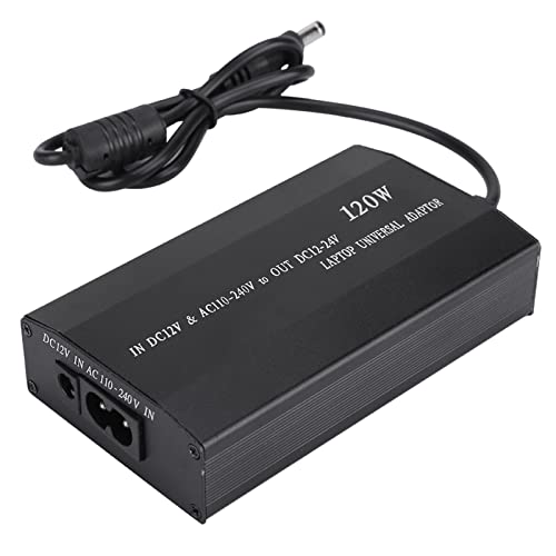 ZJchao 120W Universal Notebook Power Adapter with 8 Connectors and USB Port for Home, Car, and Travel Use (US Plug)