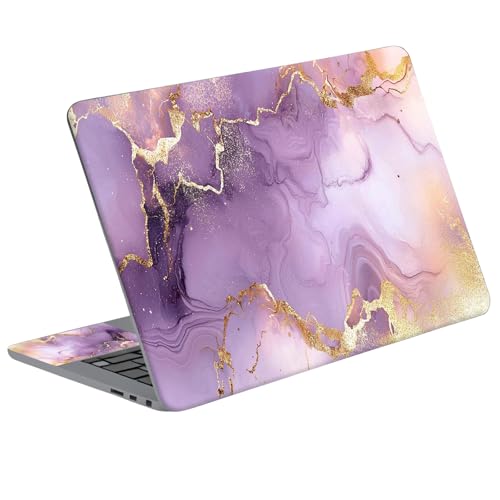Universal Laptop Skin Sticker Decal with 2 Wrist Pad Skins, Waterproof Scratch Vinyl Cover for 11–15.6 Inch MacBook, HP, Dell, Lenovo, Cutable & Reusable,Luxury Marble Fluid Print - color: Luxury Marble Fluid Print