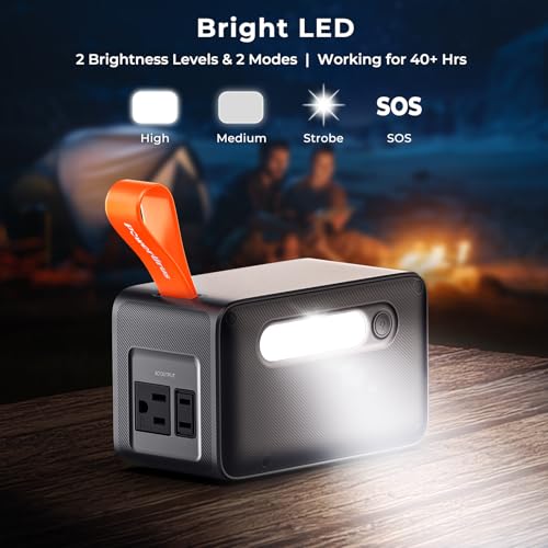 Portable Power Station, PowerUrus 28,000mAh Solar Power Bank, LiFePO4 Battery Backup with 100W/110V AC Outlet, DC & PD Fast Charging, Samll Generator for Dash Cam, Home, Camping, Office, TSA Approved