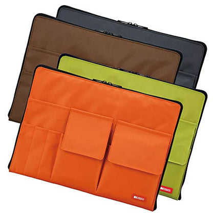LIHIT LAB Laptop Sleeve with Storage Pockets (Bag-in-Bag), 10 x 13.8 Inches, Brown (A7554-9) - color: Brown, size: 10 in x 13.8 in