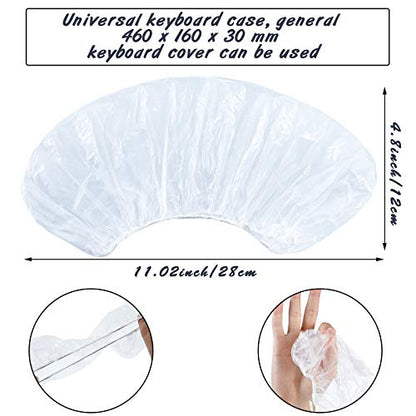 Weewooday 30 Pcs Universal Disposable Keyboard Protector Cover 0.025mm Wipeable Fully Covered Waterproof Anti-Dust Keyboard Protector for Computer Desktop Schools Office Supplies