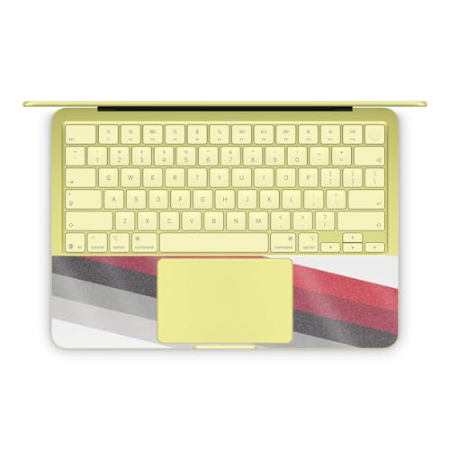 Glossy Glitter Laptop Skin Compatible with Apple MacBook Neo - Slant Stripes - Premium 3M Vinyl Protective Wrap Decal Cover - Easy to Apply | Crafted in the USA by MightySkins - color: Slant Stripes, size: MacBook Neo Full Cover Skin, style: Glossy Glitte