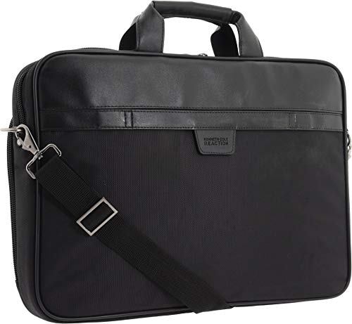 Kenneth Cole Reaction Urban Traveler Slim 18.4" Laptop Sleeve Top Zip Computer Portfolio Bag, Black - style: Briefcase
