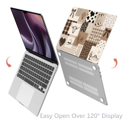 Compatible with MacBook Air 15 inch Case M5 M4 M3 M2 2026-2023 Release A3448 A3241 A3114 A2941, Cute Western Cowboy Collage Protective Hard Shell Matte Cover for Mac Air 15.3 inch - color: Cowboy E, size: MacBook Air 15 inch