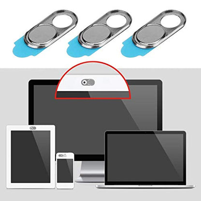 Zopsc Ultra Thin Metal Webcam Cover, 3 Pack Privacy for Laptops Desktops Tablets Smartphones, Silver - color: silver