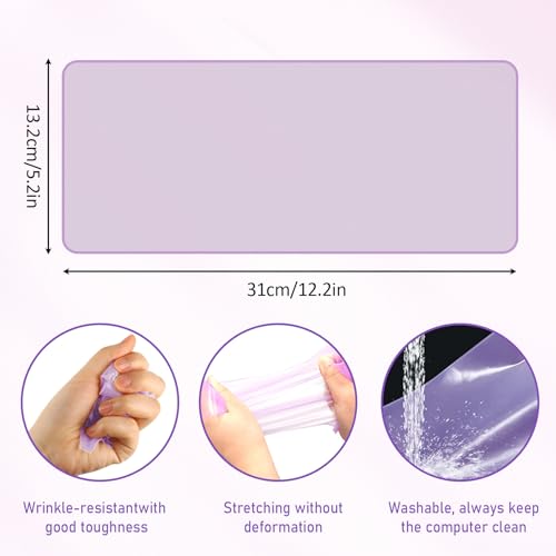 Laptop Keyboard Protector Silicone Transparent Cover for Dustproof Protection Compatible with 13-14 Inch (Purple) - color: purple