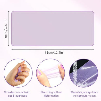Laptop Keyboard Protector Silicone Transparent Cover for Dustproof Protection Compatible with 13-14 Inch (Purple) - color: purple