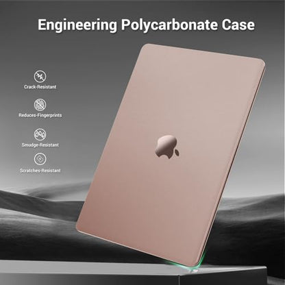 MOSISO Compatible with MacBook Pro 13 inch Case M2 M1, Beige Brown | Seamlessly Closes Crack-Resistant Hard Shell Case&Keyboard Cover M2 2026-2016 A2338 M1 A2251 A2289 A2159 A1989 A1708 A1706 - color: Beige Brown