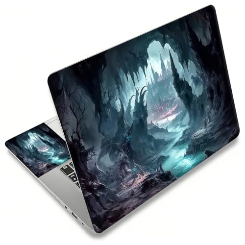 Laptop Skin Sticker Decal, Universal Reusable Vinyl Laptop Cover for 12" 13" 13.3" 14" 15" 15.4" 15.6" Notebook PC, Waterproof Scratch-Resistant with 2 Wrist Pads, Easy to Apply & Remove,Art Mountain - color: Art Mountain