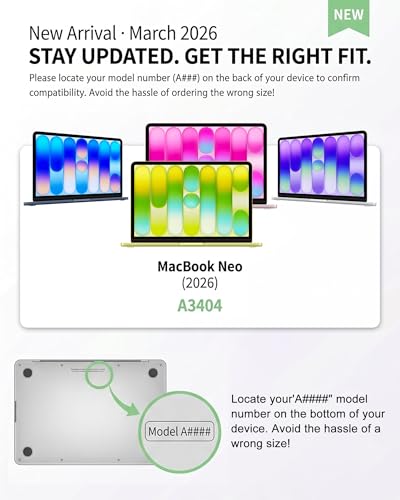 Premium Ultra Thin TPU Keyboard Cover Protector for MacBook Neo 13"(2026, 256G, Non-Touch ID) US Layout Clear Keyboard Protector A18 Pro Chip
