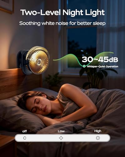 SWEETFULL Portable Misting Clip On Fan, USB-C Rechargeable Mini Personal Cooling Fan with 4 Speeds, 360° Rotatable, Quiet Cooling for Outdoor, Camping, Golf Cart, Travel, Stroller & Desk (Black) - color: Black