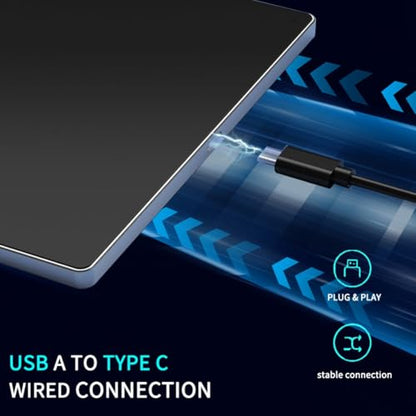 USB Wired Multi-Touch Trackpad Slim Touchpad Mouse for Window Desktop/Laptop/Notebook Computer PC White