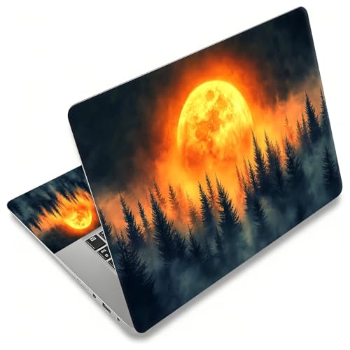 12.1”-15.6” Laptop Skin Sticker (Fits 13”, 13.3”, 14”, 15”, 15.4”) | Reusable Universal Protective Vinyl Art Decal Cover | Waterproof & Scratch-Resistant |Forest Sunrise - color: Forest Sunrise