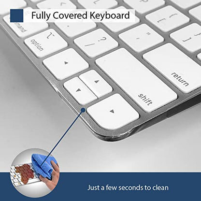 KeyboardMask Matte Finish Keyboard Cover Compatible with 2021 iMac Apple Wireless Magic Keyboard, 0.12mm Ultra Thin Fully Covered Flat Style Wipeable Anti-Dust Protector - size: Magic Keyboard with Touch ID