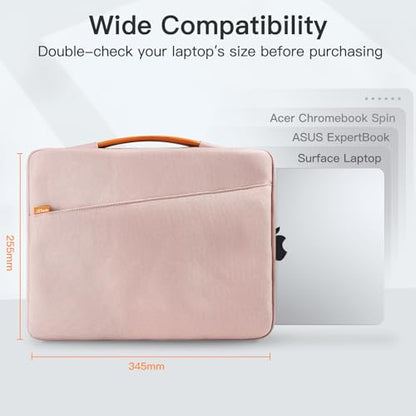 JETech Laptop Sleeve for MacBook Neo (A18 Pro), 13-14Inch MacBook Air/Pro (M1-M5, 2020-2026), Waterproof Bag with Portable Handle and Pocket, Compatible with 13-13.6 Inch Notebook (Rose Gold) | For MacBook Neo A18 Pro, 13-14 inch MacBook Air/Pro (M5-M1, 2