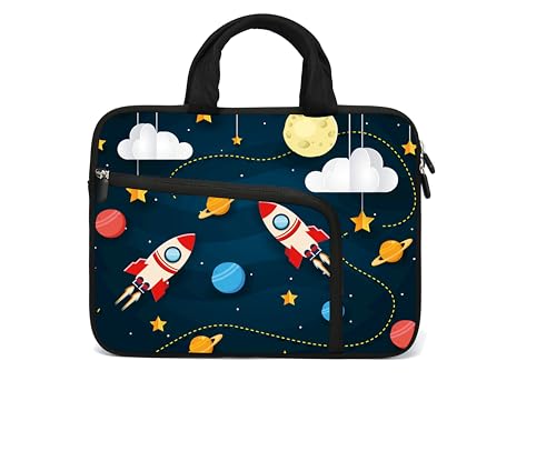 11 11.6 12 12.1 12.5 inches Laptop Sleeve Chromebook Case Ultrabook Case Notebook PC Messenger Bag Tablet Neoprene Handle Sleeve for Women Men, Two Pockets(Rocket) - color: Rocket, size: For 11" 11.6" 12" 12.1" 12.5 Inch