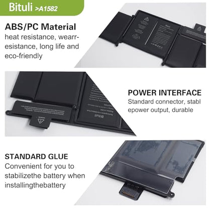 A1582 A1502 Battery Replacement for MacBook Pro 13 inch Retina [ Early 2015, Mid 2014, Late 2013 ] A1493 - High-Performance and Longevity - color: A1582