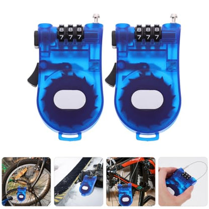 CHILDWEET 2pcs Retractable Cable Locks for Suitcase and Laptop Security Combination Wire Lock for Luggage and Travel Bags Blue TSA-Compatible