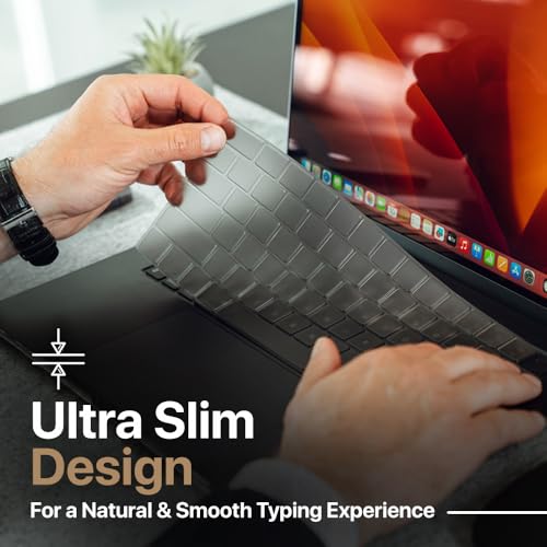 Tinted Premium MacBook Pro 14"/16" Keyboard Cover 2026-2023 M5-M1 Pro/Max - MacBook Air 13"/15" Keyboard Cover - A3240 A3241 A3401 A3403 A3114 A3113 - US Layout TPU, Tinted - color: Tinted