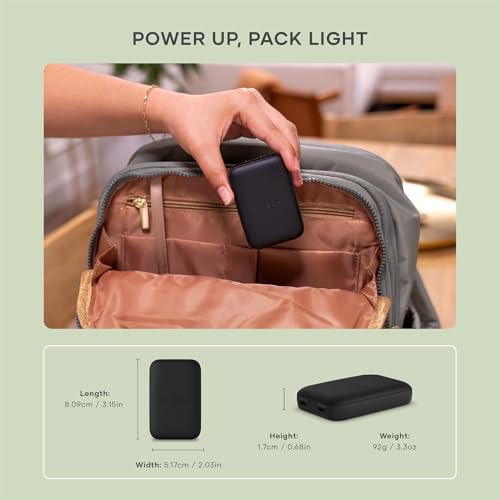 Satechi OntheGo 67W GaN Wall Charger, PD 3.0 + PPS, Dual USB-C Ports, Black | Dual USB-C ports, 45W+20W split-charging mode, fits MacBook, iPad, iPhone 17, Galaxy, Pixel, Steam Deck - color: Black