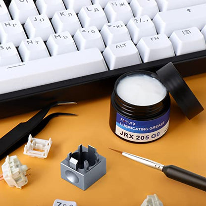 RUNJRX Keyboard Switch Lube Kit JRX 205G0 0.53oz/15g, Switch Opener for Cherry MX TTC Holy Pandas Switch,Lube Tools for Mechanical Keyboard Switch - style: Lube Kit-J