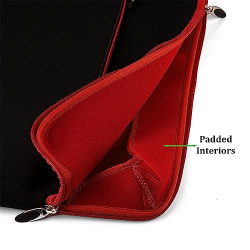 Sleek Stylish 15 inch Laptop Sleeve Bag with Front Accessory Pocket, Water Resistant Sleeve Bag Portable Cover for MacBook, HP, Lenovo, Dell, ASUS Laptops