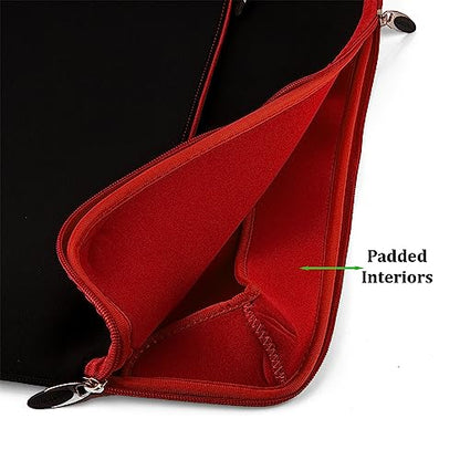 Sleek Stylish 15 inch Laptop Sleeve Bag with Front Accessory Pocket, Water Resistant Sleeve Bag Portable Cover for MacBook, HP, Lenovo, Dell, ASUS Laptops