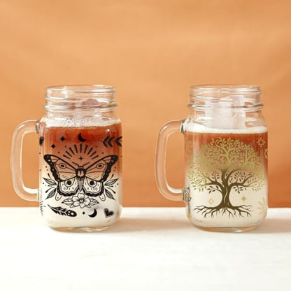 UV DTF Cup Wraps Transfer Stickers Bohemian Divination Pattern, 10 Sheets Waterproof Custom Vinyl Transfer Sticker 16oz Coffee Glass Cup Tumbler Bottle Mug Decals for Men Women | Waterproof UV DTF Stickers, Custom Vinyl Decals for 16oz Coffee Cups Tumbler