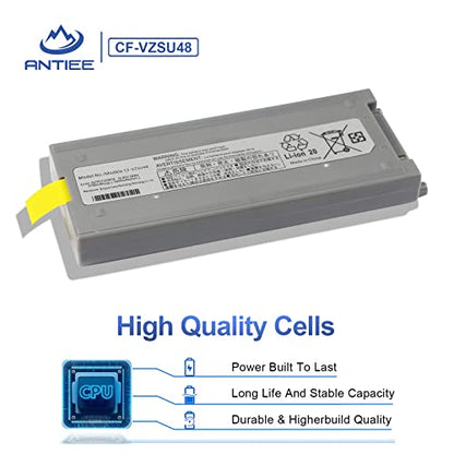 CF-VZSU48 Laptop Battery for Panasonic Toughbook CF-19 CF19 MK1 MK2 MK3 MK4 | MK5 MK6 MK7 MK8 Series CF-VZSU48U CF-VZSU28 CF-VZSU48R CF-VZSU50 CF-VZSU58U 10.65V 58Wh - size: 6.1*2.3*0.8inch CF-19