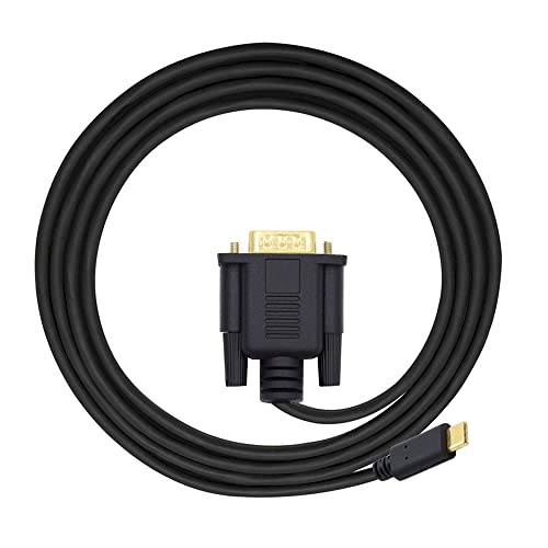 USB 3.1 Type C USB-C Source to VGA RGB 1080P Displays Male Monitor Cable for Laptop 1.8m - style: USB-C to VGA