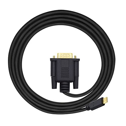 USB 3.1 Type C USB-C Source to VGA RGB 1080P Displays Male Monitor Cable for Laptop 1.8m - style: USB-C to VGA