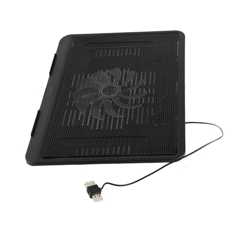 Laptop Cooling Pad,Portable Slim Quiet USB Powered Laptop Cooling Fan Stand Gaming and RGB Laptop Cooler for Improving Computer Heat Dissipation ﻿ (Black) - color: Black