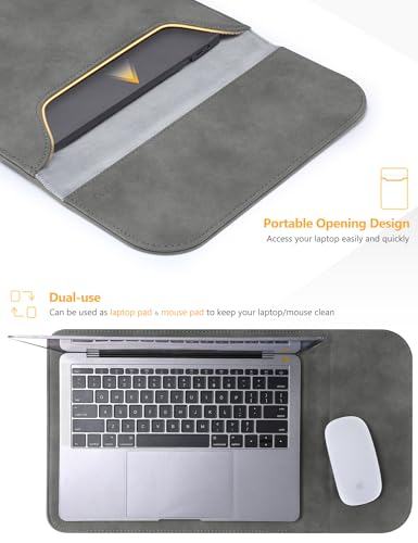 HYZUO 13 Inch Laptop Sleeve PC Case for MacBook Pro 13 M2 M1 2026-2016, 13" MacBook Neo 2026 A3404, MacBook Air 13 M5 A3449 M4 M3 M2 M1 2026-2018, 13" iPad Pro/Air, Surface Pro, XPS 13, Dark Gray - color: Dark Gray, size: 13 Inch