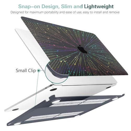 Compatible for MacBook Air 15 inch Case 2026 M5, 2023-2025 M4/M3/M2 A3448 A3241 A3114 A2941, Protective Plastic Hardshell & Keyboard Cover for Mac Air 15 inch Case, Clear Black Line - color: 01 Clear Black Line