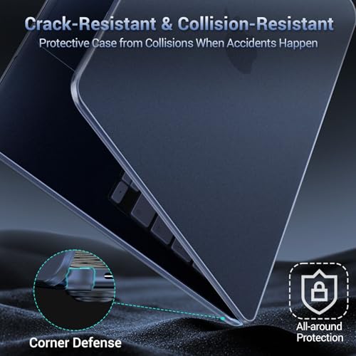 MOSISO Compatible with MacBook Neo Case 13 inch 2026 A3404 A18 Pro Chip | 4 in 1 Kit Ultra-Thin Exact-Fit Scratches&Fingerprints Resistant Protective Hard Shell Matte Case Cover, Indigo Clear - color: Indigo Clear