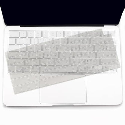 2 Pack Keyboard Cover for 2026 MacBook Neo 13" (Touch ID) & MacBook Pro 14"/16" M5-M1 Pro/Max, M5-M2 & MacBook Air 13"/15" M5-M1, Keyboard Protective Skin US Layout-TPU - color: GreyTPU+TPU