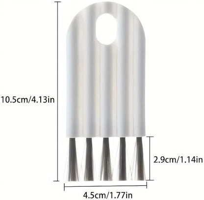 6Pcs Mini Keyboard Compute Cleaning Brush, Multifunctional Gap Cleaning Tool with Soft Bristles for Keyboard, Cup Lid, Window Track, Kitchen Appliances, Small Spaces, (White)