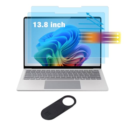 2-Pack Anti-Blue Light Glare Screen Protector for Microsoft Surface Laptop 8/7 13.8 Inch (2024–2026), Anti-Fingerprint Anti-UV Filter, Reduces Eye Strain