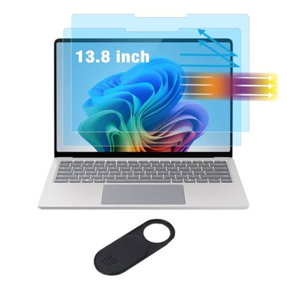 2-Pack Anti-Blue Light Glare Screen Protector for Microsoft Surface Laptop 8/7 13.8 Inch (2024–2026), Anti-Fingerprint Anti-UV Filter, Reduces Eye Strain