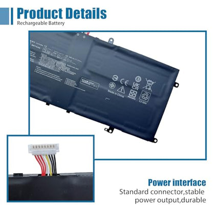 C41N1904 Laptop Battery Replacement for Asus ZenBook 13 UX325EA BX325JA UM325SA UM325UA UX325JA 14 UX425EA UM425IA UX425JA Flip 13 UX363EA Flip S UX371EA Series 15.48V 67Wh 4347mAh - size: 10.73*4.42*0.25 inch C41N1904
