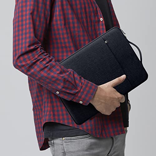 16 Inch Laptop Sleeve Case Carrying Bag Compatible with 16 inch MacBook Pro M4 M3 M2 M1, Waterproof Chromebook Cover Computer Zipper Pouch with Handle Pocket, Black - color: Black, size: 16"