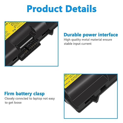 Battery for Lenovo ThinkPad E40 E50 E420 E425 E520 E525 L410 L412 L420 L421 L510 L512 L520 SL410 2842 SL510 T410 T410i T420 T510 T520 W510 W520 ThinkPad Edge 14" 05787UJ 05787VJ 05787WJ 05787XJ - size: 7.9x2.1x0.7inch T410