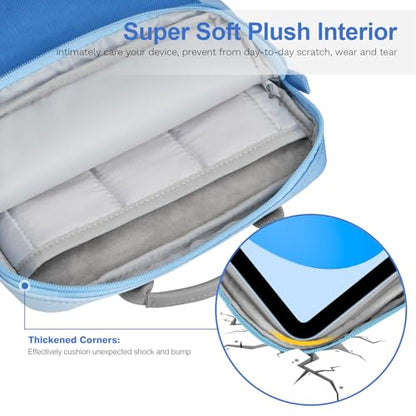 Dadanism 9-11 Inch Tablet Sleeve Bag Carrying Case with Shoulder Strap | Fits iPad (A16) 11", iPad 10th Gen 10.9", iPad Air M4/Pro M5 11", iPad 9/8/7th 10.2", Galaxy Tab A11+ Plus 11", Blue Mist - color: Blue Mist, size: 9-11 Inch